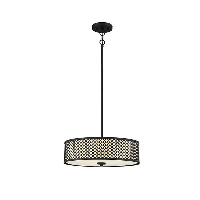 Meridian Contemporary 3 Light 5" Pendant, Matte Black - M70108MBK