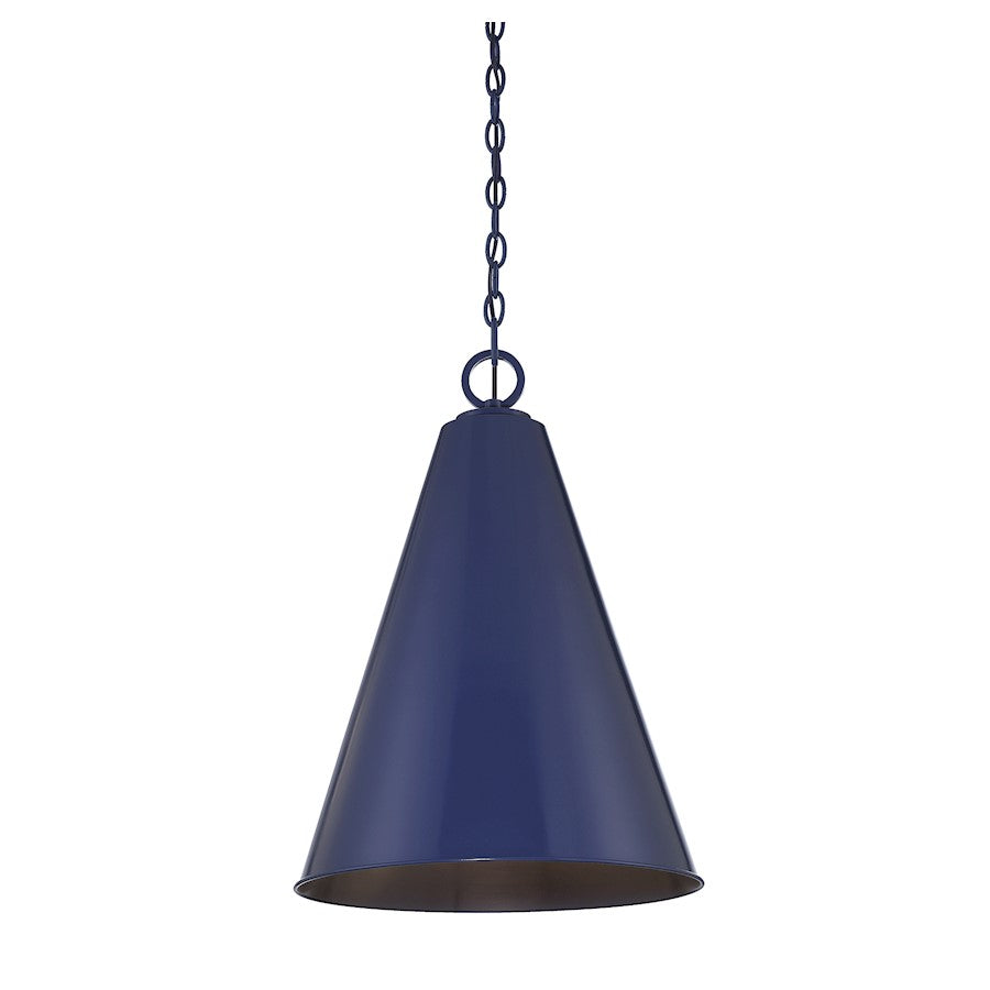 Meridian Contemporary 1 Light Pendant, Navy Blue - M70112NBL