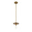 Meridian Modern 1 Light Mini Pendant, Natural Brass - M70113NB