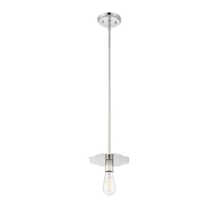 Meridian Modern 1 Light Mini Pendant, Polished Nickel - M70113PN