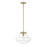 Meridian Vintage 1 Light 11" Pendant, Natural Brass/Clear - M7022NB