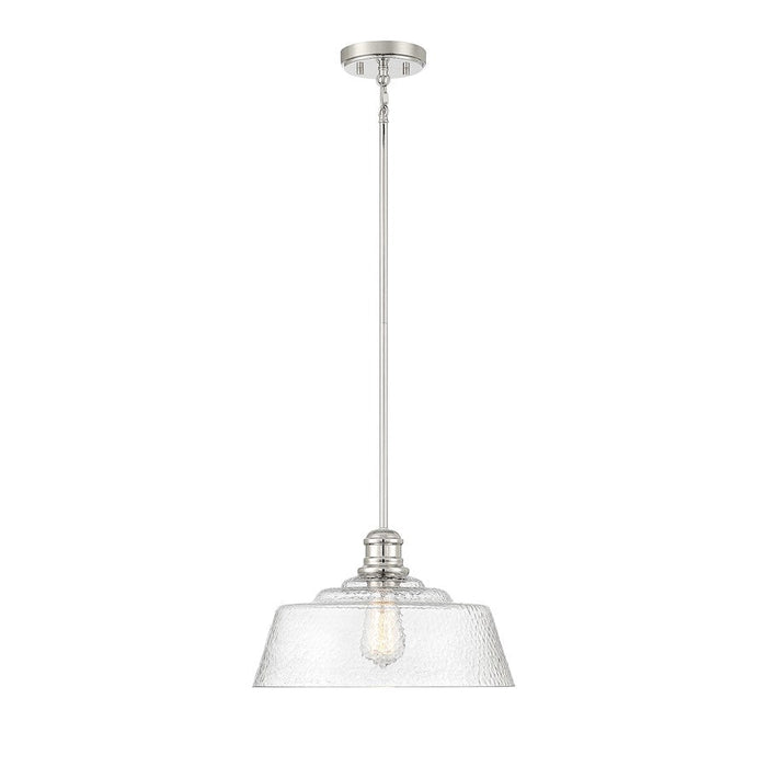 Meridian Vintage 1 Light Pendant, Polished Nickel/Vintage - M7023PN