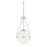 Savoy Meridian 1 Light Pendant, Chrome/White - M7025CH