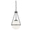 Savoy Meridian 1 Light Pendant, Matte Black/White - M7025MBK