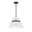 Savoy Meridian 1 Light 9" Pendant, Matte Black/Opal - M7026MBK