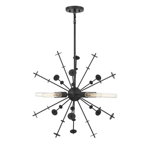 Savoy Meridian 5 Light 26" Pendant, Matte Black - M7027MBK