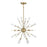 Savoy Meridian 5 Light Pendant, Natural Brass - M7028NB