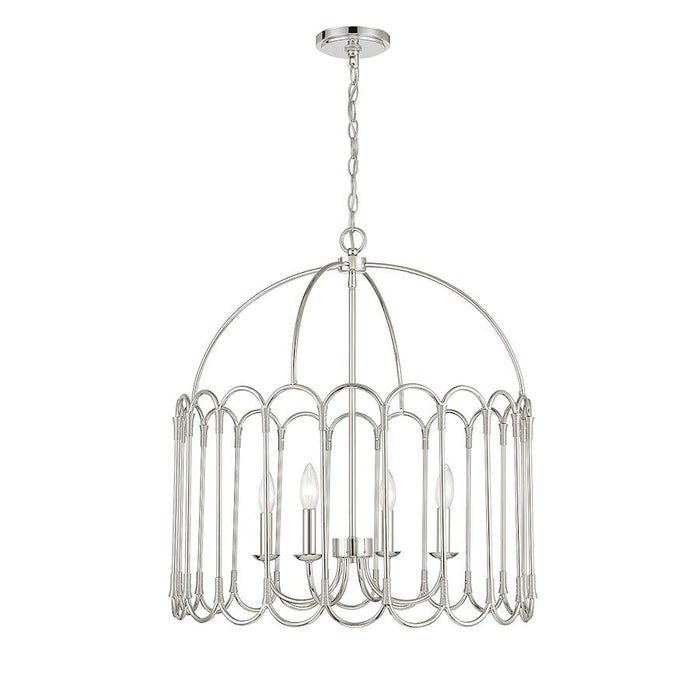 Savoy Meridian 4 Light Pendant, Polished Nickel - M7029PN