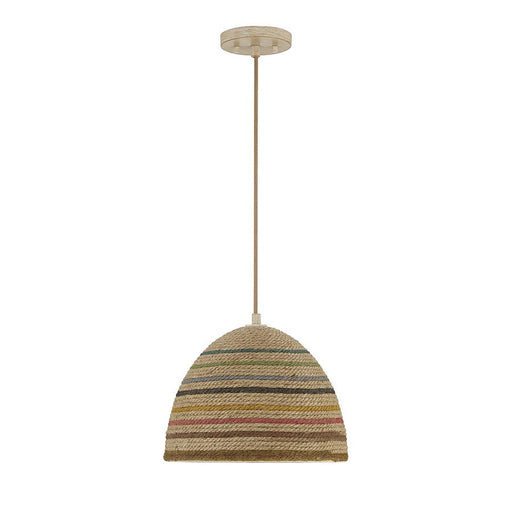 Savoy Meridian 1 Light Pendant, Natural Rattan Color - M7034NRC