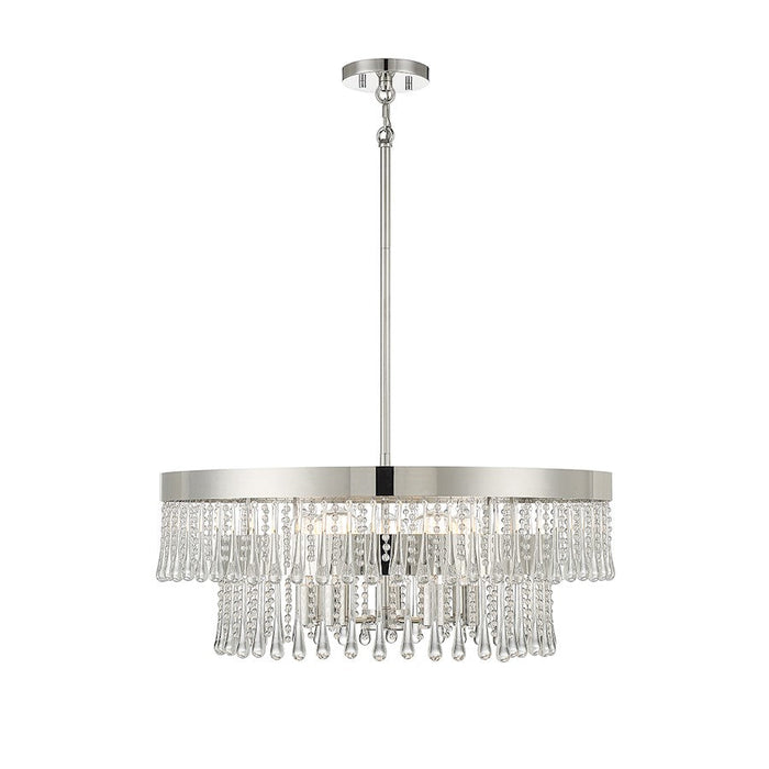 Savoy Meridian 6 Light Pendant, Polished Nickel - M7038PN