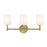 Meridian Traditional 3 Light 9.5" Bathroom Vanity, Natural Brass - M80051NB