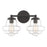 Meridian Vintage 2 Light Bathroom Vanity, Oil Rubbed Bronze/Clear - M80072ORB