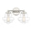 Meridian Vintage 2 Light 10" Bathroom Vanity, Polished Nickel/Clear - M80072PN