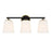 Savoy Meridian 3 Light Bathroom Vanity, Black/Natural Brass/White - M80078MBKNB