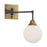 Meridian Mid-Century Modern 1 Lt Swing Wall Sconce, BZ/BS/WH - M90006-79