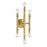 Meridian Mid-Century Modern 6 Light Wall Sconce, Natural Brass - M90018NB