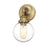 Meridian Modern 1 Light 10" Wall Sconce, Natural Brass/Clear - M90024NB