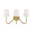 Meridian Farmhouse 3 Light 11" Wall Sconce, Natural Brass - M90056NB