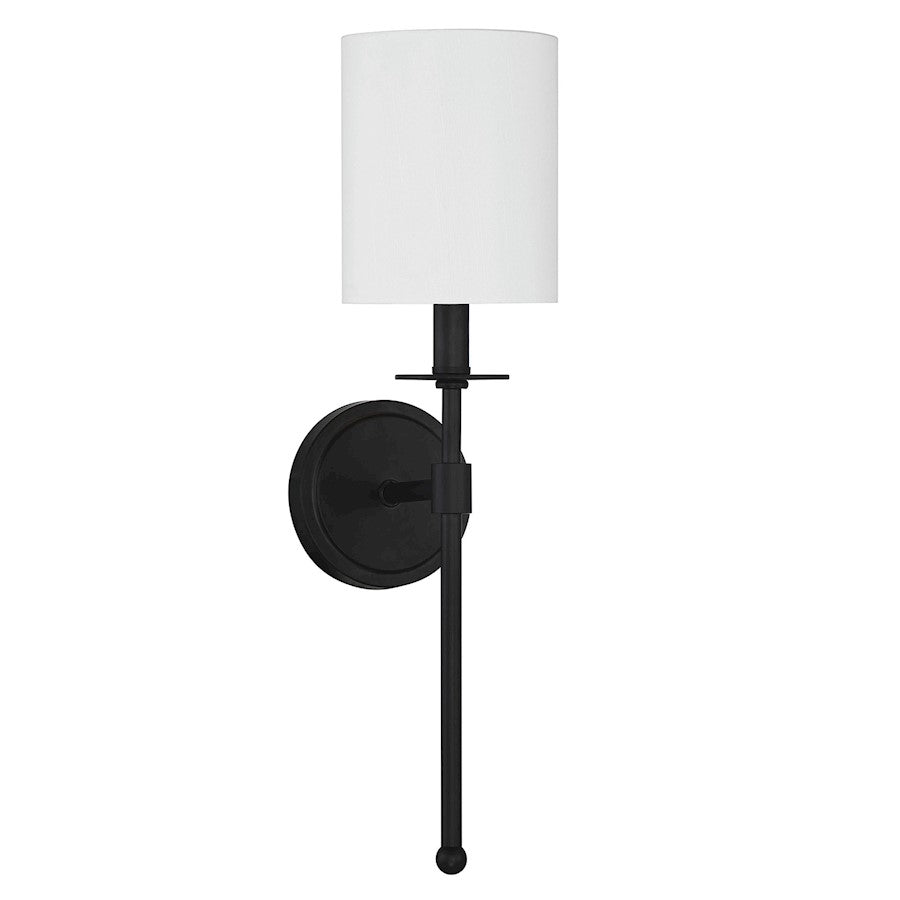 Meridian Transitional 1 Light 20" Wall Sconce, Matte Black - M90057MBK