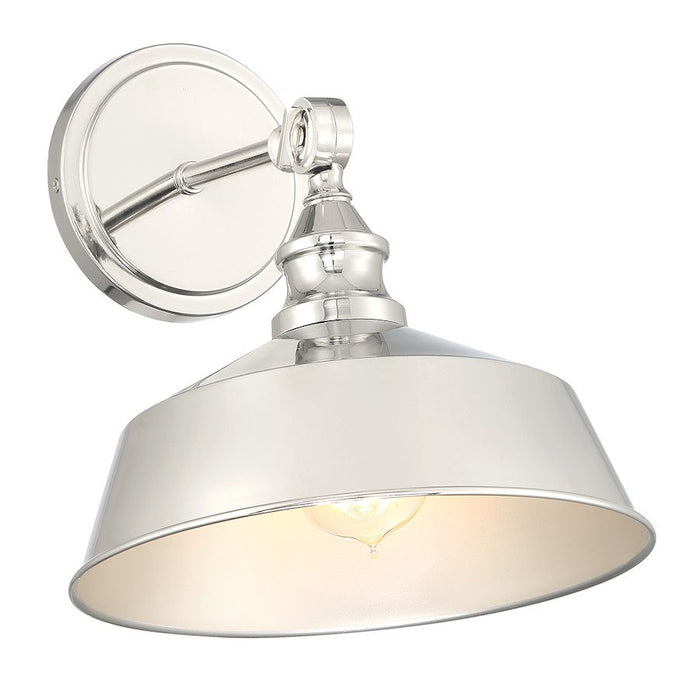 Meridian Vintage 1 Light 10" Wall Sconce, Polished Nickel - M90090PN