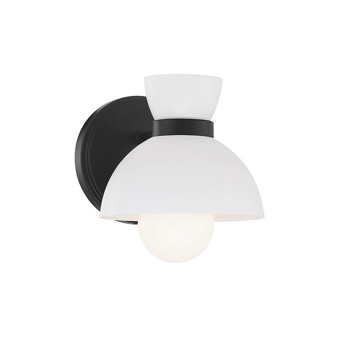 Savoy Meridian 1 Light 6" Wall Sconce, Matte Black - M90101MBK