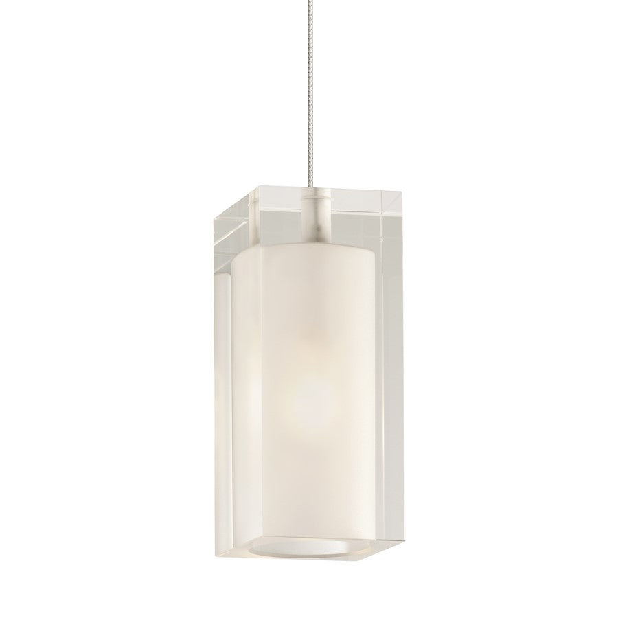 Visual Comfort Modern FJ-Solitude Pendant, Frost/Aged Brass