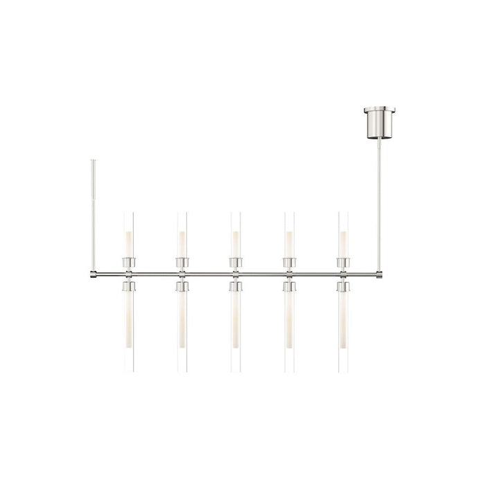 Tech Lighting Linger 48" Linear Suspension, Polished Nickel - 700LSLNG48N-LED930