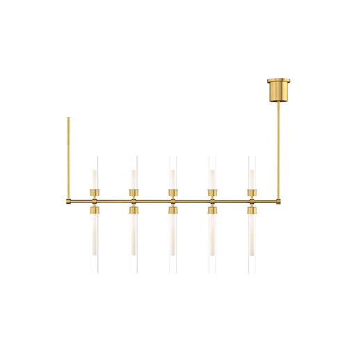 Tech Linger 48" Linear Suspension, Natural Brass, 277V - 700LSLNG48NB-LED930-277