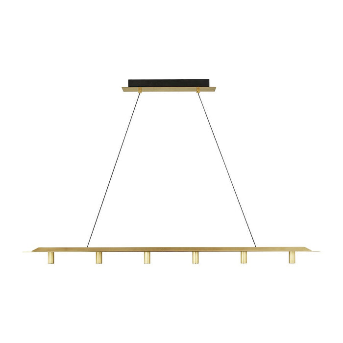 Tech Lighting Ponte 1-Lt 277V Linear Suspension, Brass - 700LSPNT50NB-LED930-277