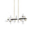 Visual Comfort Modern Viaggio Linear Suspension, Opal/Brass LED