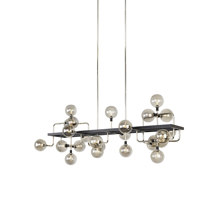 Visual Comfort Modern Viaggio Linear Small Suspension Light, Polished Nickel LAMP