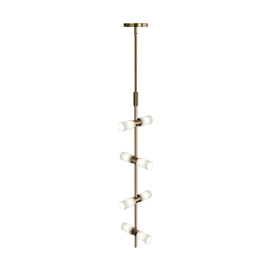 Visual Comfort Modern Modernrail Cylinder Pendant, Aged Brass SRF