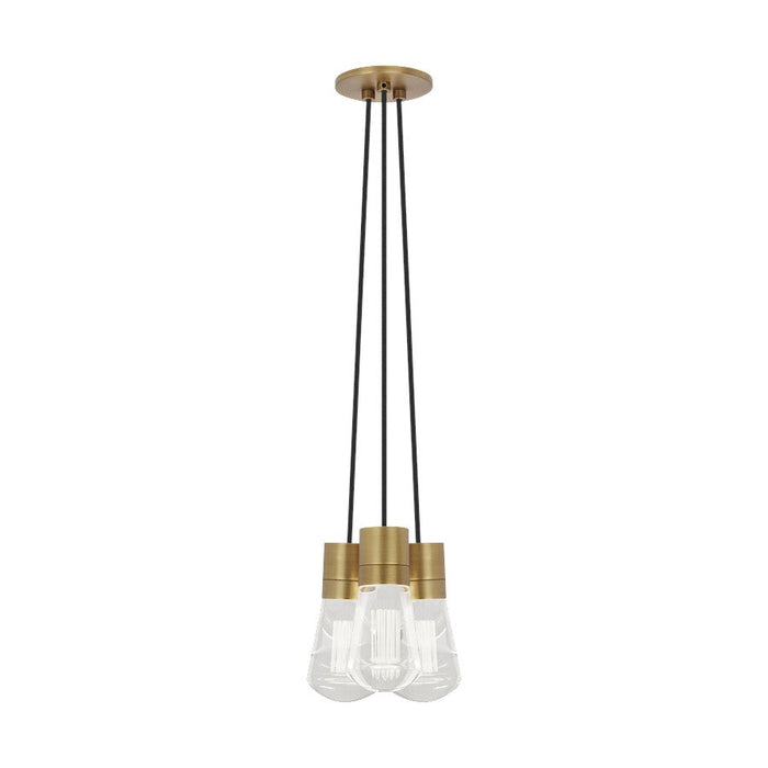 Visual Comfort Modern Alva 3Lt Pendant/LED922, BS/BK - 700TDALVPMC3BNB-LED922