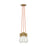 Visual Comfort Modern Alva 3Lt Pendant/LEDWD, BS/Orange - 700TDALVPMC3ONB-LEDWD