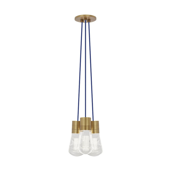 Visual Comfort Modern Alva 3Lt Pendant/LED922, BS/Blue - 700TDALVPMC3UNB-LED922