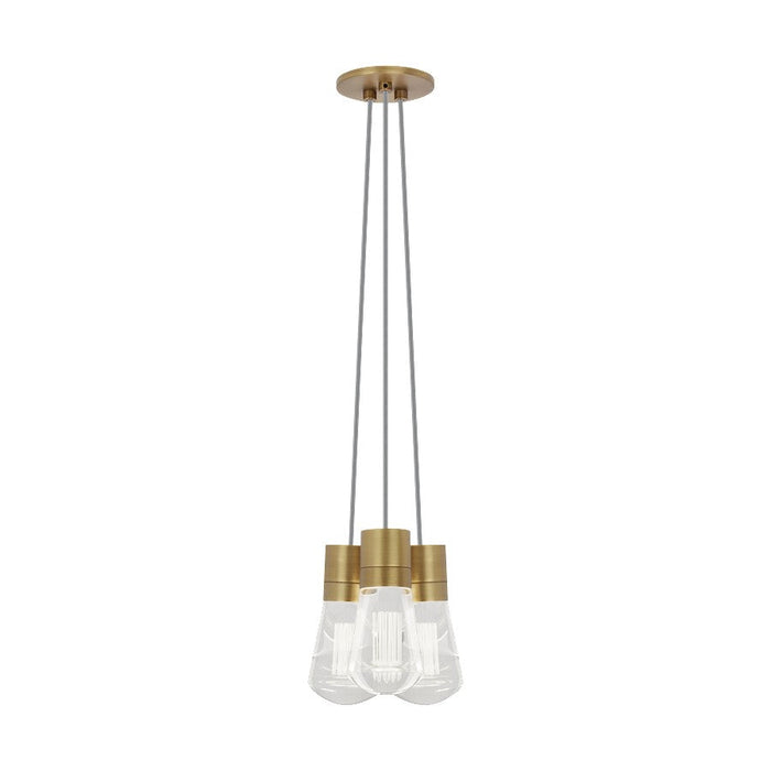 Visual Comfort Modern Alva 3Lt Pendant/LED922, BS/Gray - 700TDALVPMC3YNB-LED922