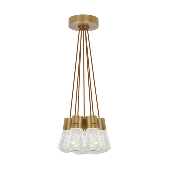 Visual Comfort Modern Alva 7Lt Pendant/LED922, BS/CP - 700TDALVPMC7PNB-LED922