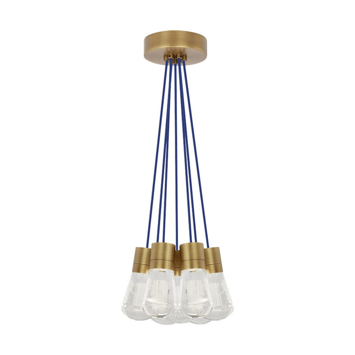 Visual Comfort Modern Alva 7Lt Pendant/LED922, BS/Blue - 700TDALVPMC7UNB-LED922