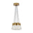 Visual Comfort Modern Alva 7Lt Pendant/LEDWD, Brass/Gray - 700TDALVPMC7YNB-LEDWD