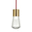 Visual Comfort Modern Alva 1Lt Pendant/LED922, Brass/Red - 700TDALVPMCRNB-LED922