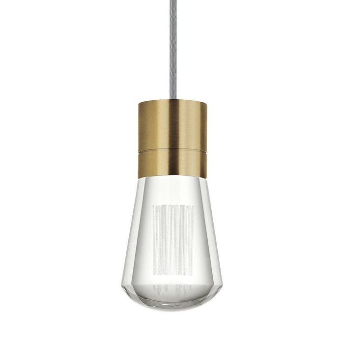 Visual Comfort Modern Alva 1Lt Pendant/LED922, BS/Gray - 700TDALVPMCYNB-LED922