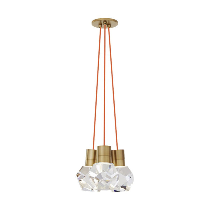 Visual Comfort Modern Kira 3Lt Pendant/LED922, BS/Orange - 700TDKIRAP3ONB-LED922