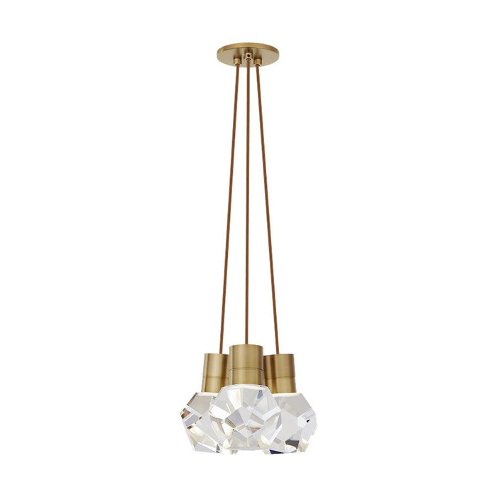 Visual Comfort Modern Kira 3Lt Pendant/LEDWD, BS/Copper - 700TDKIRAP3PNB-LEDWD