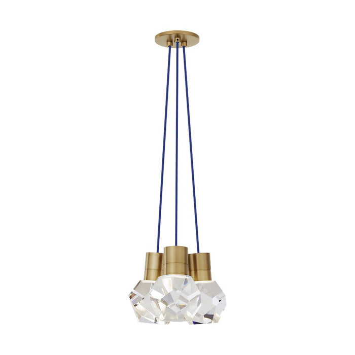 Visual Comfort Modern Kira 3Lt Pendant/LED922, BS/Blue - 700TDKIRAP3UNB-LED922