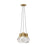 Visual Comfort Modern Kira 3Lt Pendant/LEDWD, Brass/Gray - 700TDKIRAP3YNB-LEDWD