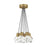 Visual Comfort Modern Kira 7Lt Pendant/LED922, BS/BK - 700TDKIRAP7BNB-LED922