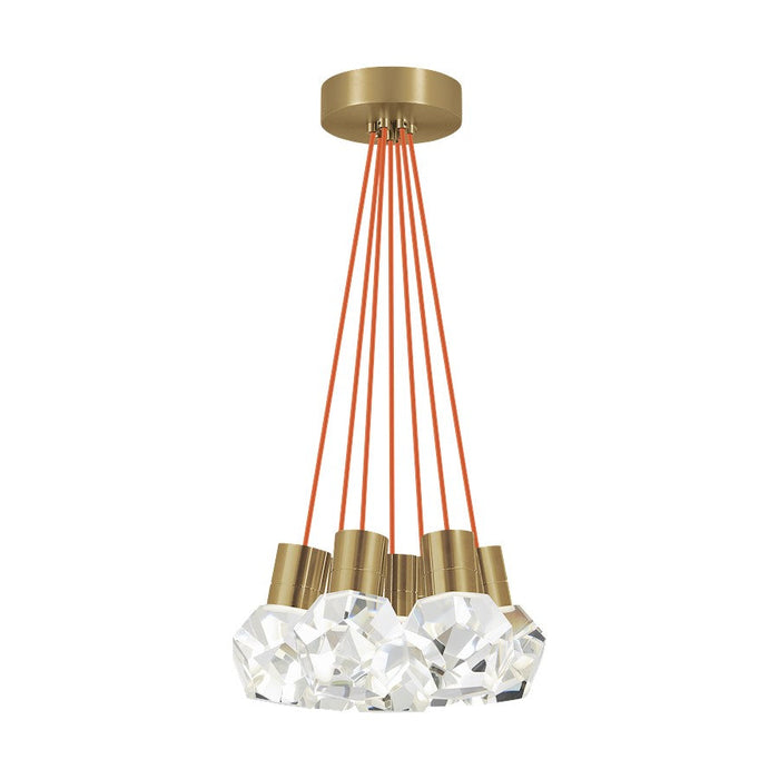 Visual Comfort Modern Kira 7Lt Pendant/LED922, BS/Orange - 700TDKIRAP7ONB-LED922