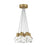 Visual Comfort Modern Kira 7Lt Pendant/LED922, BS/Gray - 700TDKIRAP7YNB-LED922