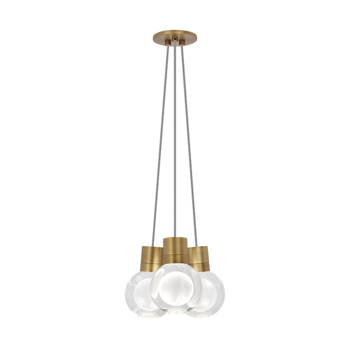 Visual Comfort Modern Mina 3Lt Pendant/LED922, BS/LE/GY - 700TDMINAP3CYNB-LED922