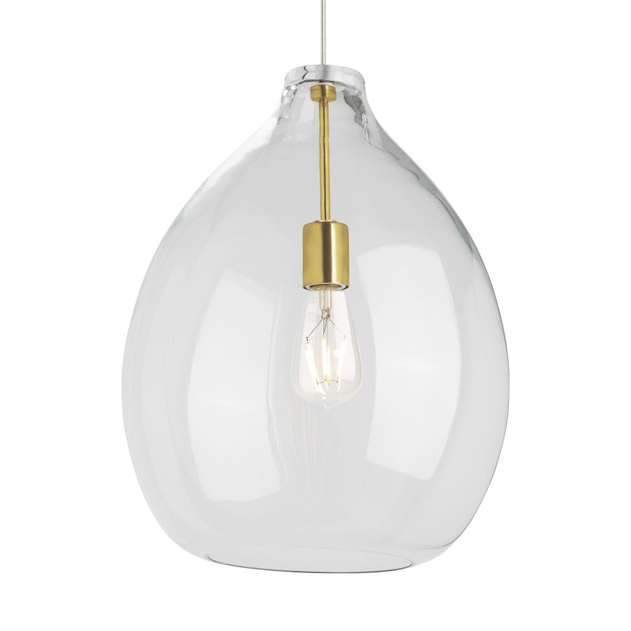 Tech Lighting Quinton 1 Light Pendant in Natural Brass - 700TDQNTPCNB